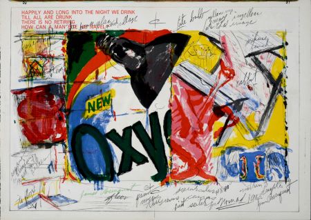 Lithograph Rosenquist - Oxy, 1964 - Hand-signed!