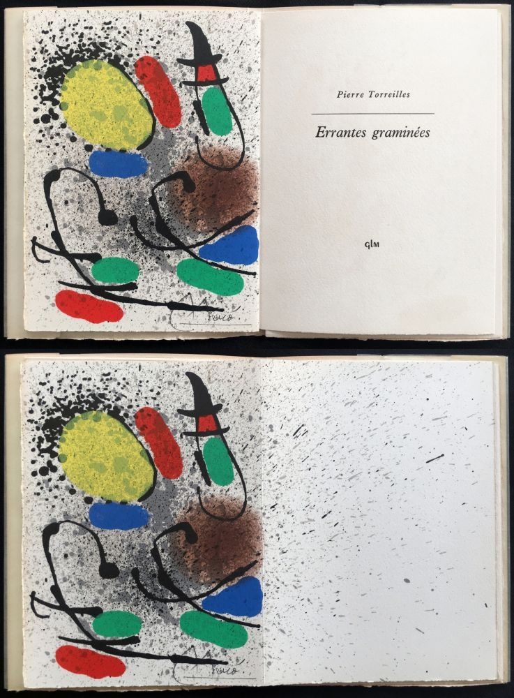 Illustrated Book Miró - P. Torreilles : ERRANTES GRAMINÉES.Une lithographie originale signée (1971)