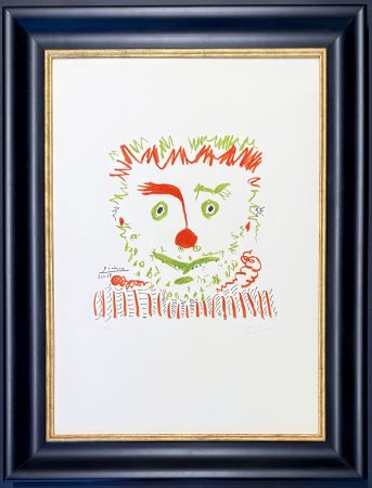 Lithograph Picasso - Pablo Picasso(1881–1973) – Clown – Color lithograph on Arches paper – 1968