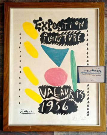 Lithograph Picasso - Pablo Picasso, Exposition Peintures Vallauris, 1956, Hand-Signed 