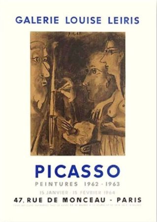 Lithograph Picasso - Pablo Picasso, Galerie Louise Leiris Exhibition Poster, 1962/1963, Lithograph on Vellum Paper