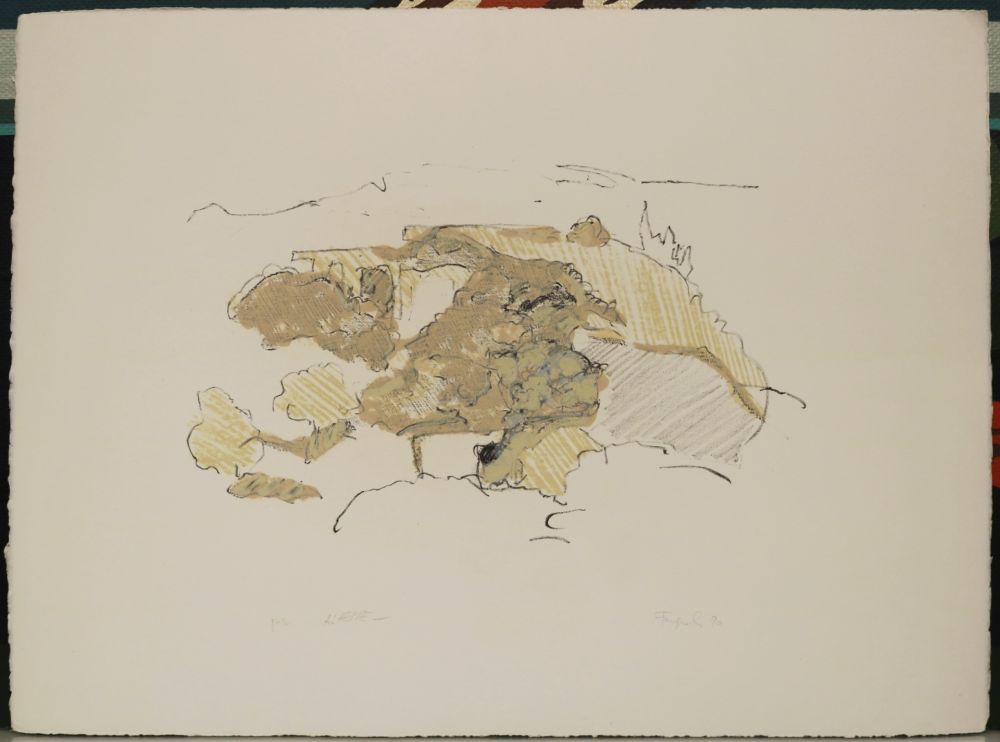 Lithograph Forgioli - Paesaggio 1970