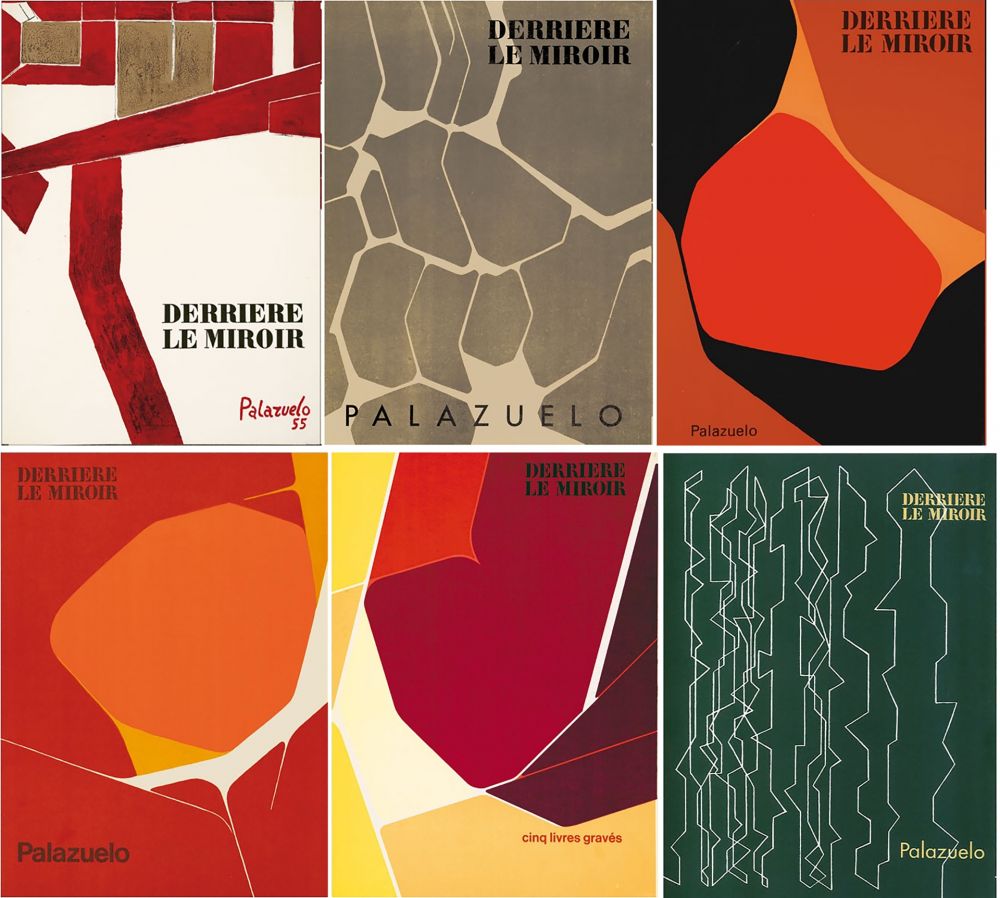 Illustrated Book Palazuelo - PALAZUELO. Collection complète des 6 volumes de la revue DERRIÈRE LE MIROIR consacrés à Palazuelo (parus de 1955 à 1978). 26 ESTAMPES ORIGINALES.