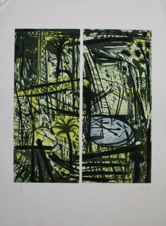 Etching And Aquatint Cane - Palmes