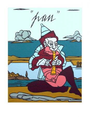 Lithograph Adami - Pan