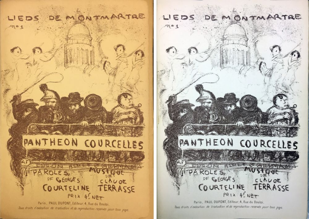 Lithograph Bonnard - PANTHÉON - COURCELLES, avec une couverture de Pierre Bonnard (1899)