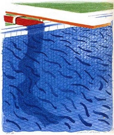 Lithograph Hockney - Paper Pools