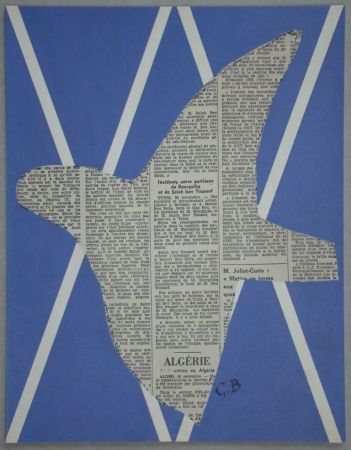 Screenprint Braque - Papier collé pour XXe Siècle - 1955