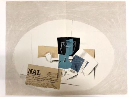 Lithograph Braque - Papiers collés
