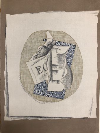 Lithograph Braque - Papiers collés