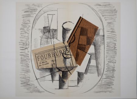 Lithograph Braque - Papiers Collés (C), 1963