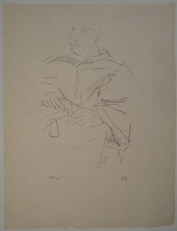 Lithograph Kokoschka - Papst Leo X