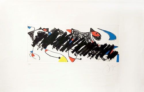 Etching Miró - Par dessus la haie