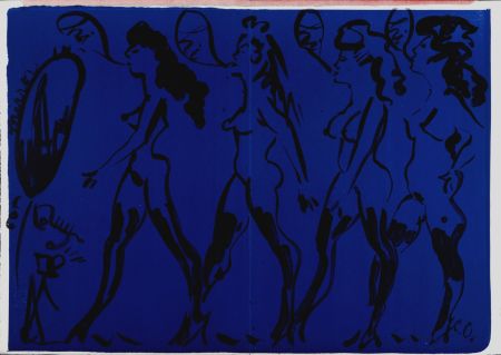 Lithograph Oldenburg - Parade of Women, 1964 - Hand-Signed!