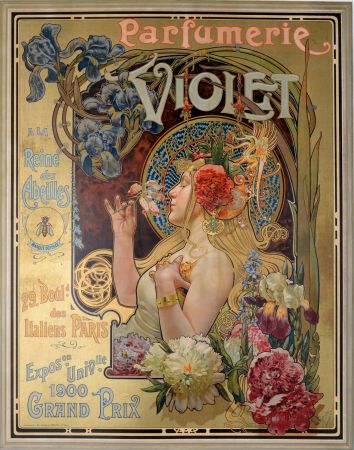 Lithograph Hingre - Parfumerie Violet. ca. 1901