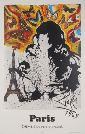 Lithograph Dali - Paris
