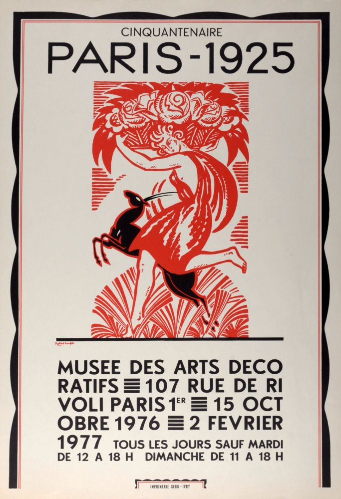 Lithograph Bonfils - Paris 1925 - Musée des Arts Décoratifs, 1976