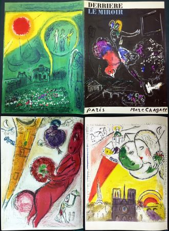 Illustrated Book Chagall - PARIS FANTASTIQUE. Derrière Le Miroir 66-67-68 (1954)