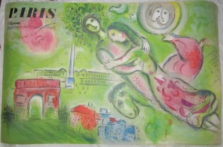Lithograph Chagall - Paris l'opéra