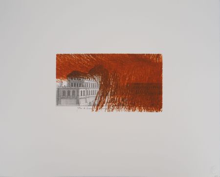 Etching Rainer - Paris, Louvre en orange