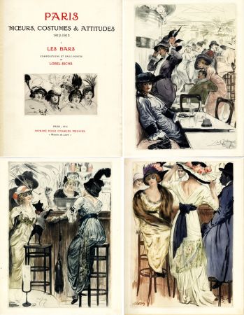 Illustrated Book Lobel-Riche - PARIS. MŒURS, COSTUMES ET ATTITUDES, 1912-1913. LES BARS (M. Guillemot).