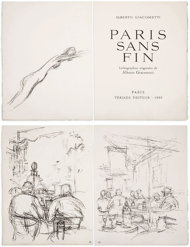 Illustrated Book Giacometti - PARIS SANS FIN. 150 lithographies originales (1969)