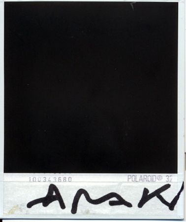 Photography Araki - Parte trasera de la polaroid