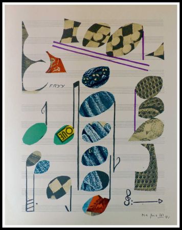 Lithograph Magnelli - PARTITION MUSICALE