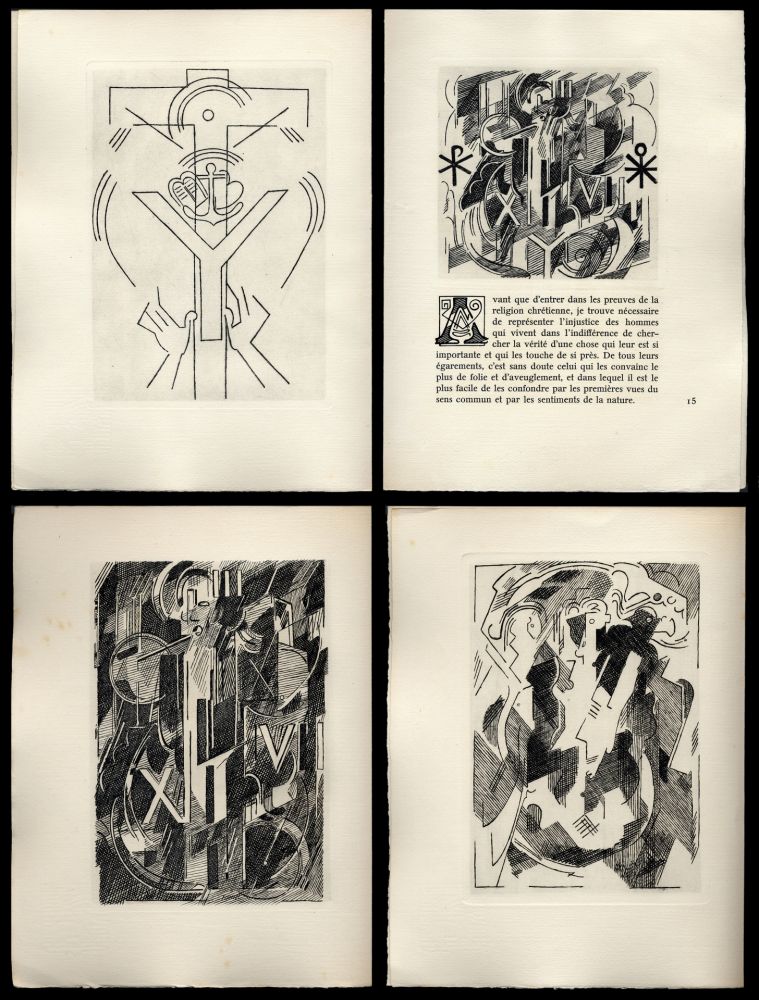 Illustrated Book Gleizes - Pascal: PENSÉES sur l'Homme et Dieu. 57 gravures originales d'Albert Gleizes (1950).