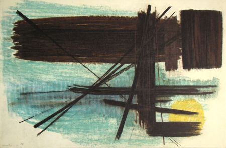 Lithograph Hartung - Pastel P. 1950 - 3