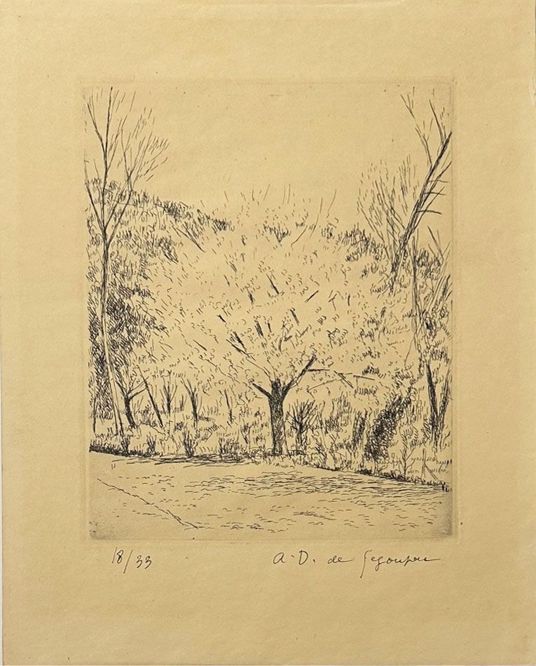 Etching Dunoyer De Segonzac - Paysage