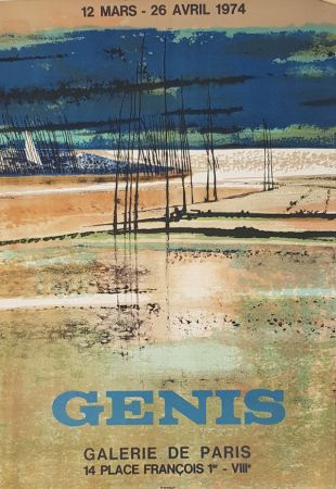 Lithograph Genis - Paysage