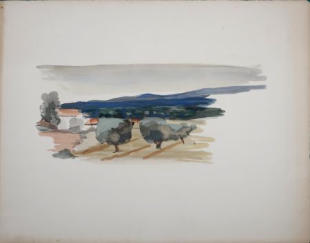 Lithograph Derain - Paysage, 1933