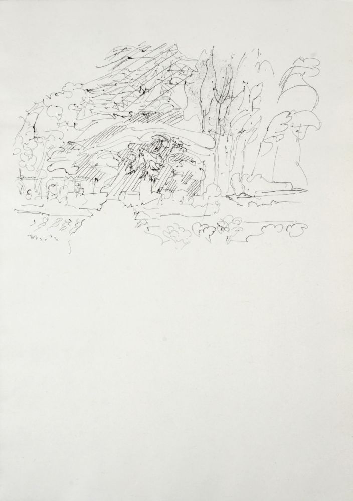 Etching Villon - Paysage, 1962