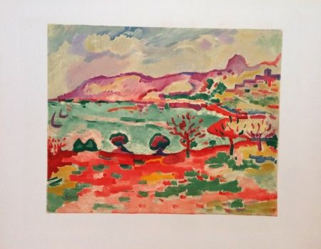 Lithograph Braque - Paysage A L'estaque Lithographie