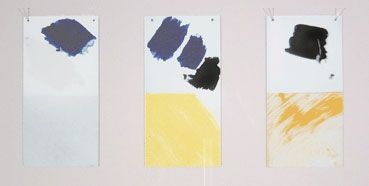 Screenprint Buraglio - Paysage avec un nuage rouge/Hommage à Mondrian