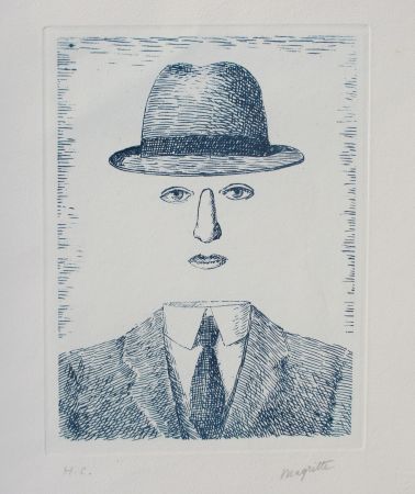Engraving Magritte - Paysage de Baucis