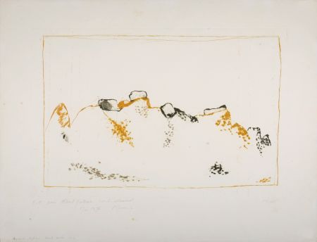 Drypoint Music - Paysage italien, 1968 - Hand-signed