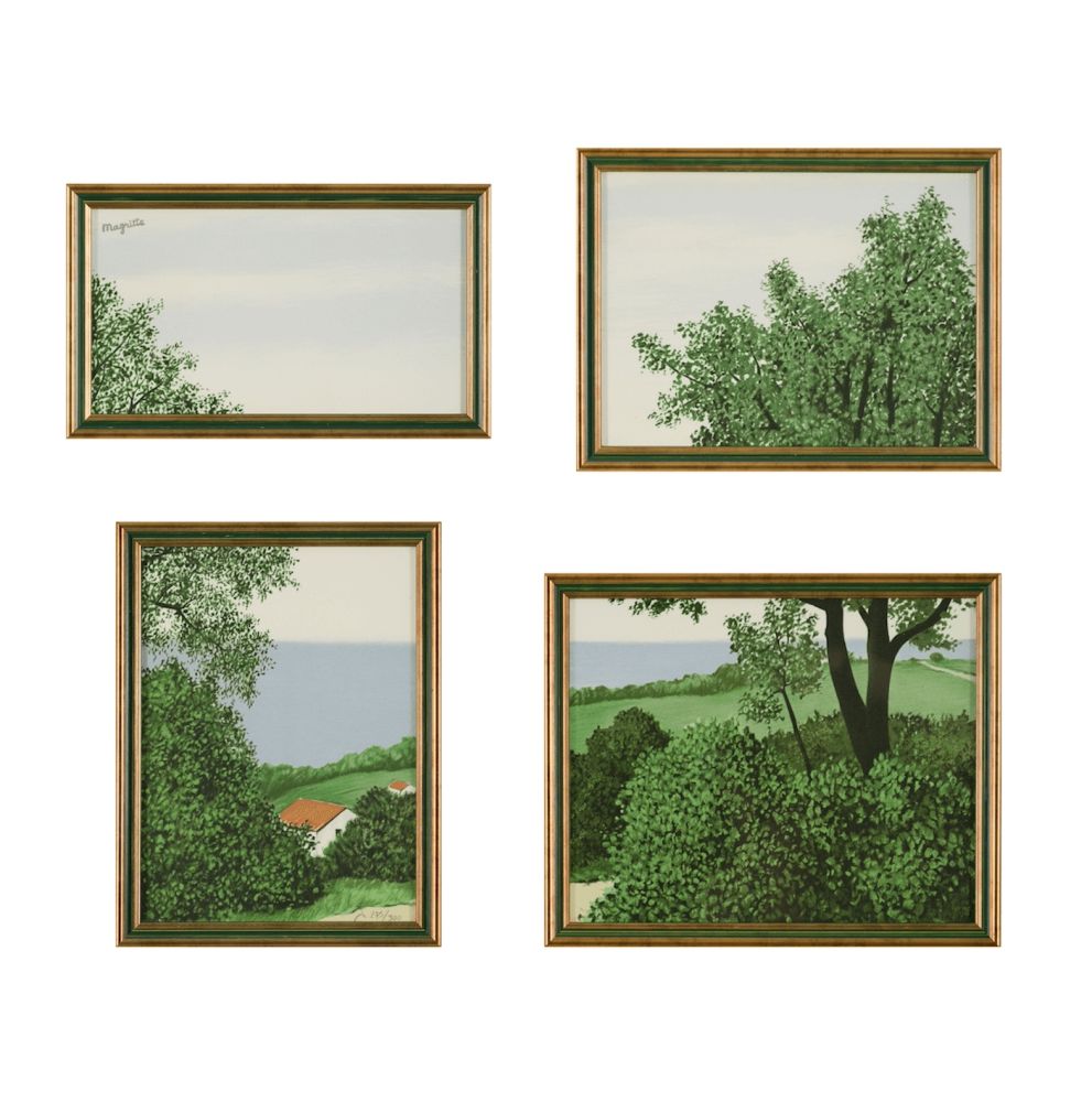 Lithograph Magritte - Paysage ou Profondeur de la Terre