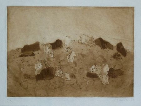 Etching And Aquatint Music - Paysage rocheux