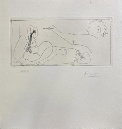 Lithograph Picasso - Peindre une dame