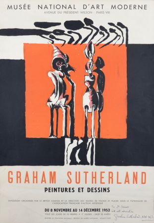 Lithograph Sutherland - Peintures et dessins, Musée National d'Art Moderne, 1952