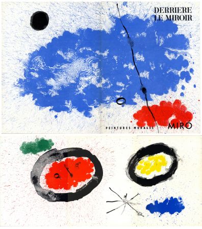Lithograph Miró - PEINTURES MURALES DE MIRO. DERRIÈRE LE MIROIR n° 128. Juin 1961.