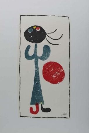 Lithograph Miró (After) - Personaje