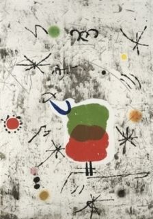 Etching And Aquatint Miró - Personatge I Estels I