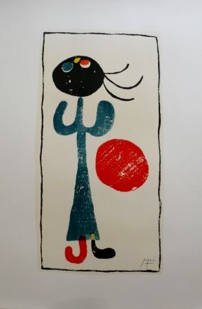 Lithograph Miró - Personnage