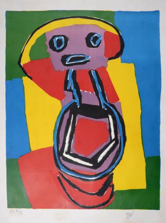 Lithograph Appel - Personnage, 1969 - Hand-signed