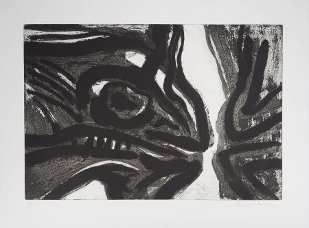 Etching Lindstrom - Personnage reptilien