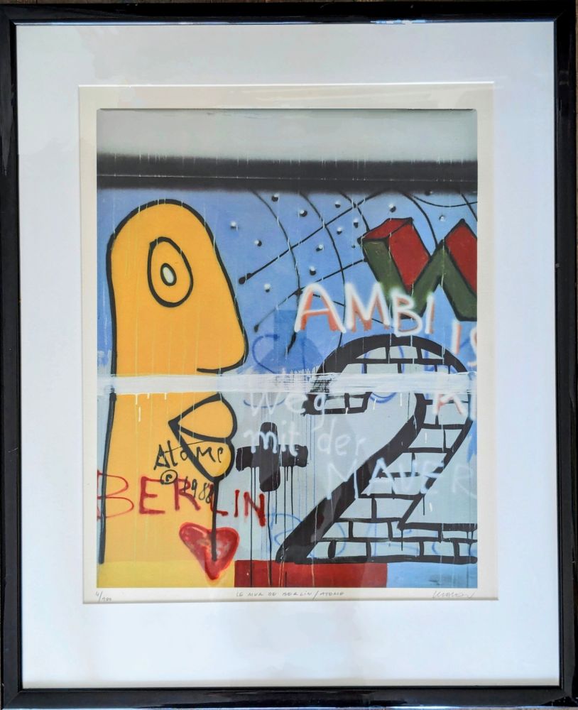 Lithograph Klasen - Peter Klasen  - The Berlin Wall / Le Mur de Berlin / Atome (circa 1980), Hand-Signed Original Lithograph