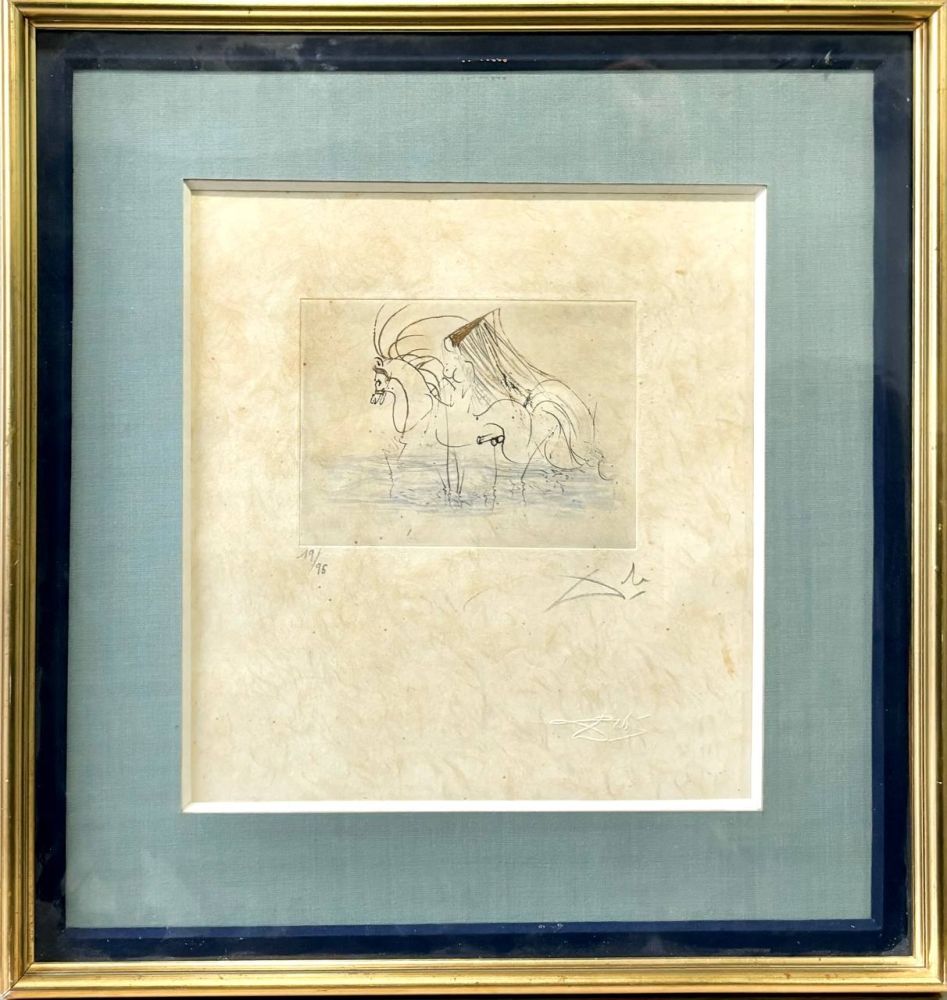 Etching Dali - Petit nu Ronsard (1973)